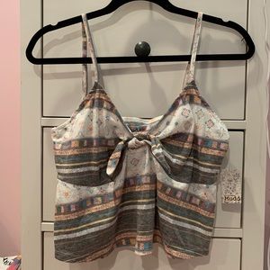 Tribal Cropped Tank Top